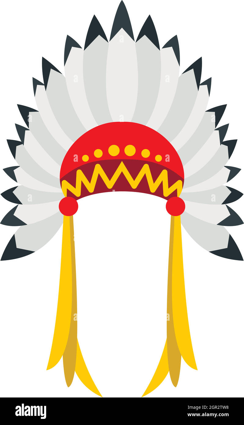 Native American indian Kopfschmuck-Symbol Stock Vektor