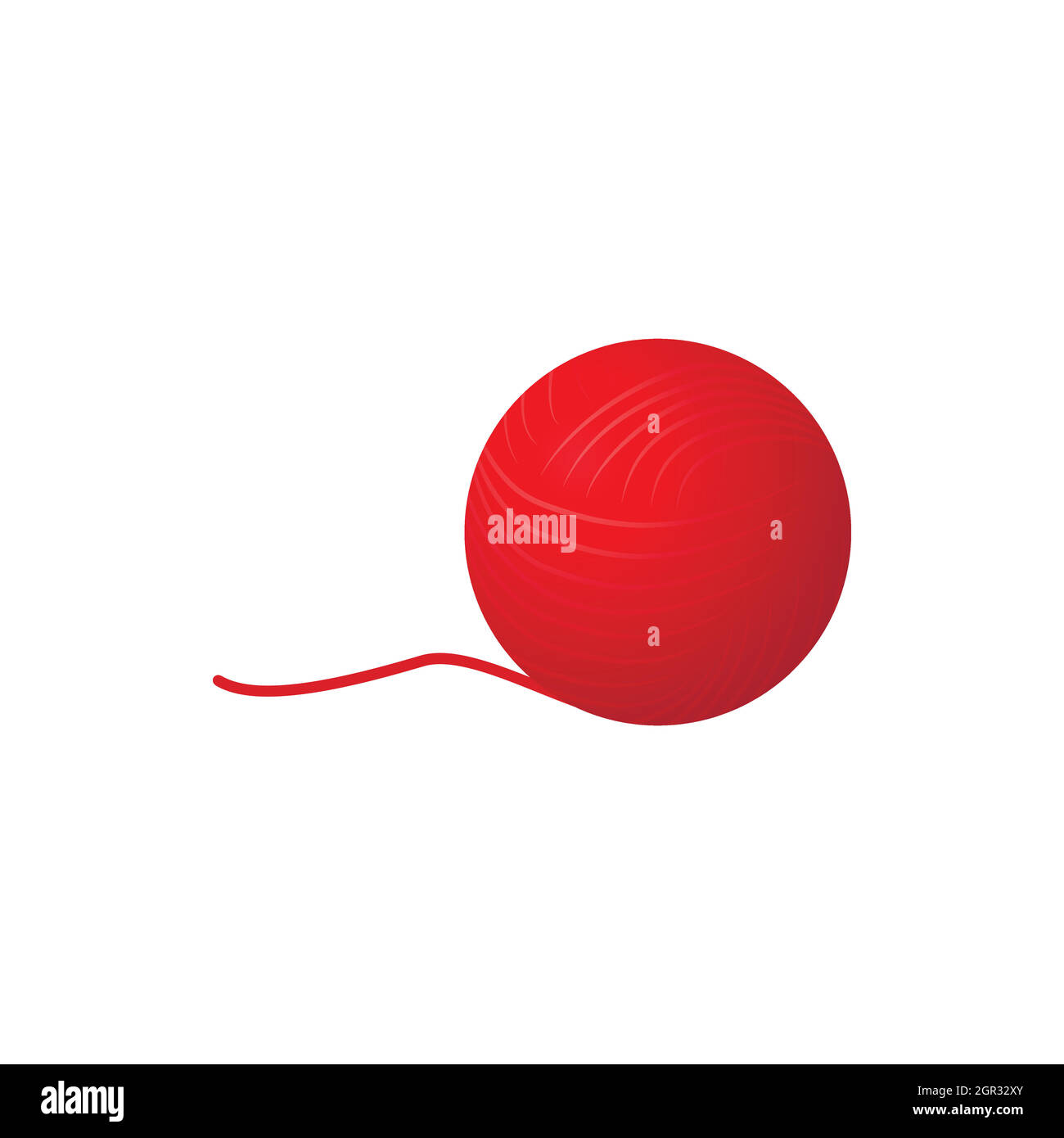 Ball der Garn-Symbol, Cartoon-Stil Stock Vektor