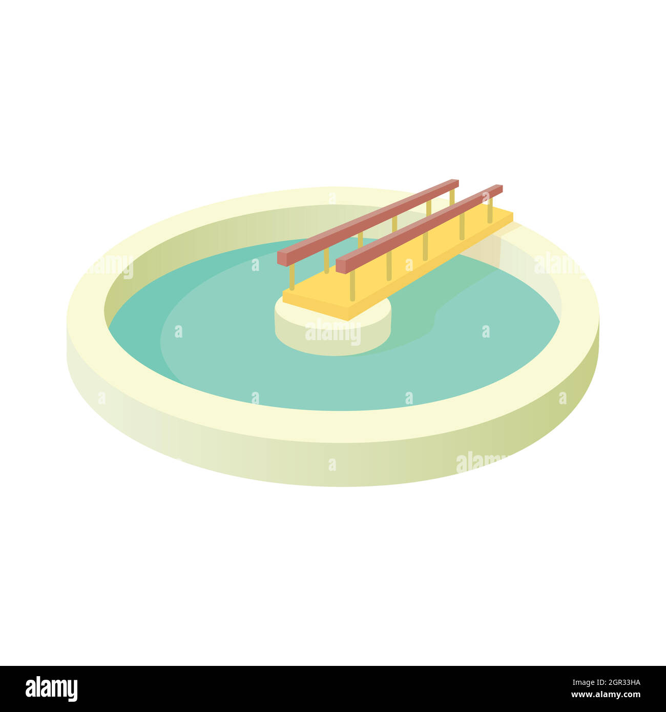 Runde Pool-Symbol cartoon-Stil Stock Vektor