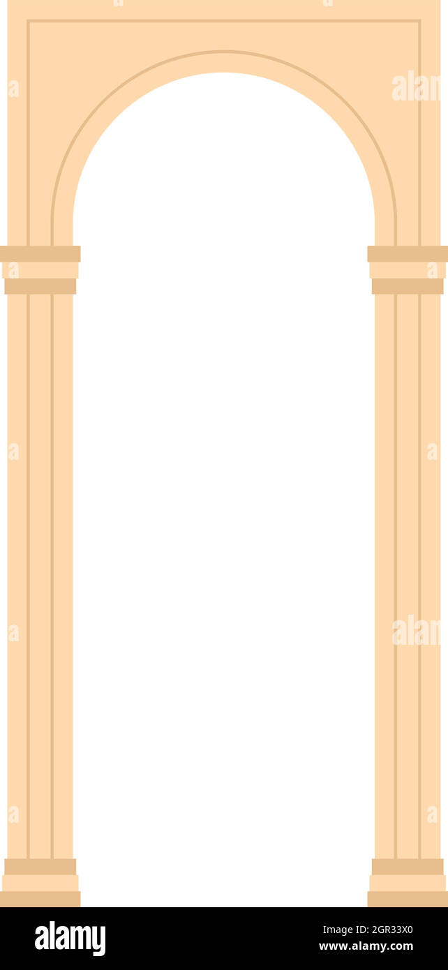 Antiken Portal Symbol, flachen Stil Stock Vektor