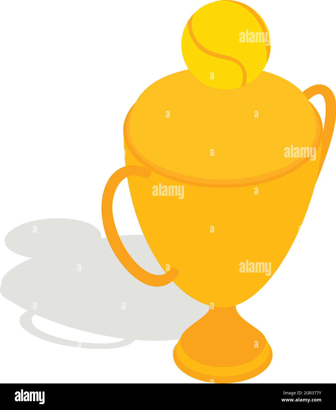 Tennis Trophy Pokal-Symbol, isometrischen 3d Stil Stock Vektor