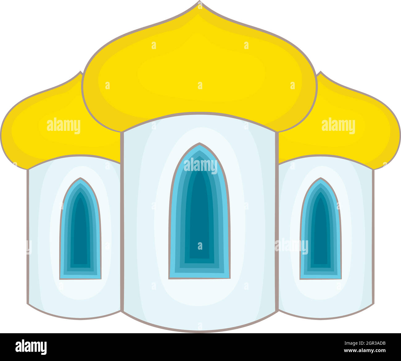 Kuppeln der Kirche Ikone, Cartoon-Stil Stock Vektor