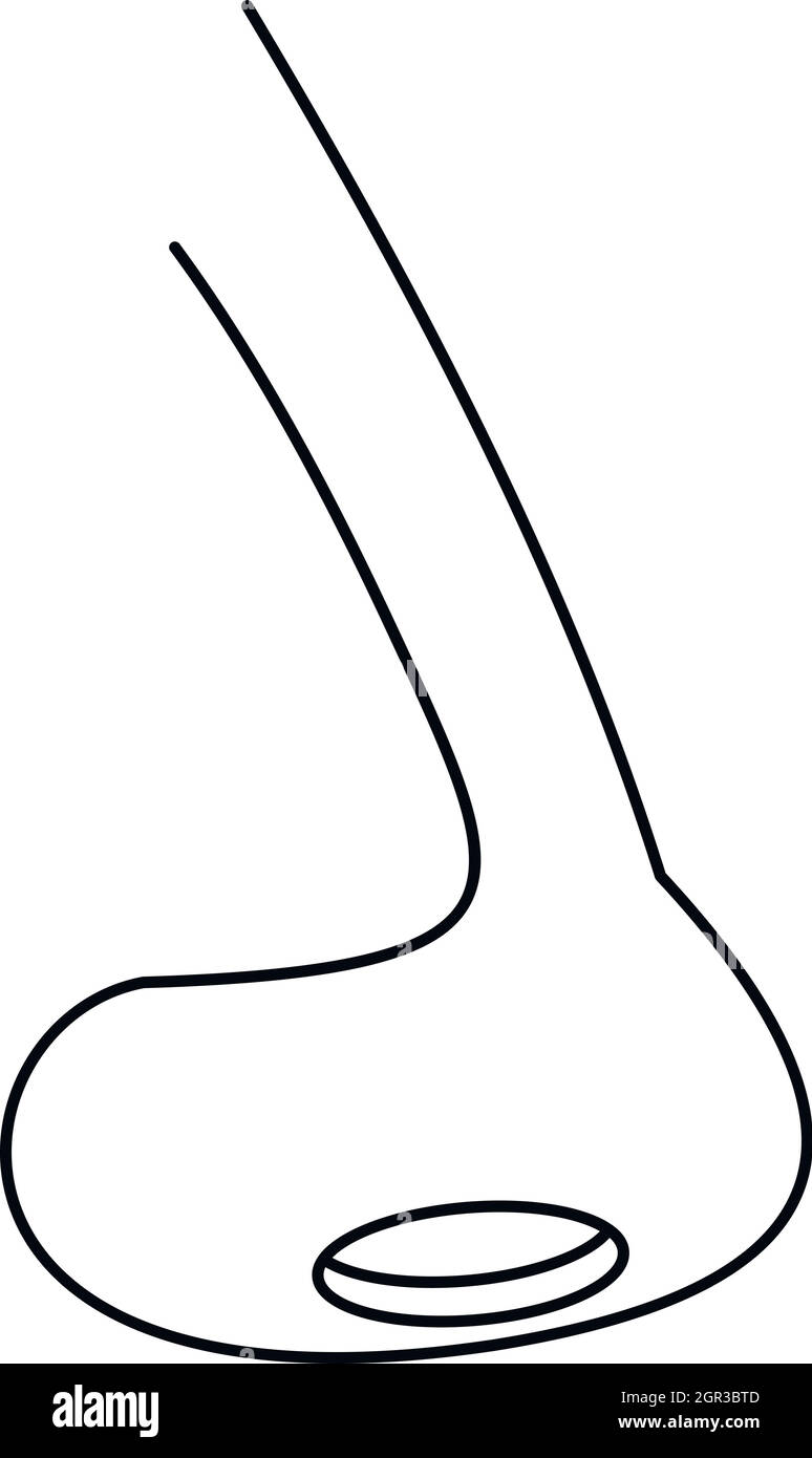 Nase-Symbol, einfachen Stil Stock Vektor