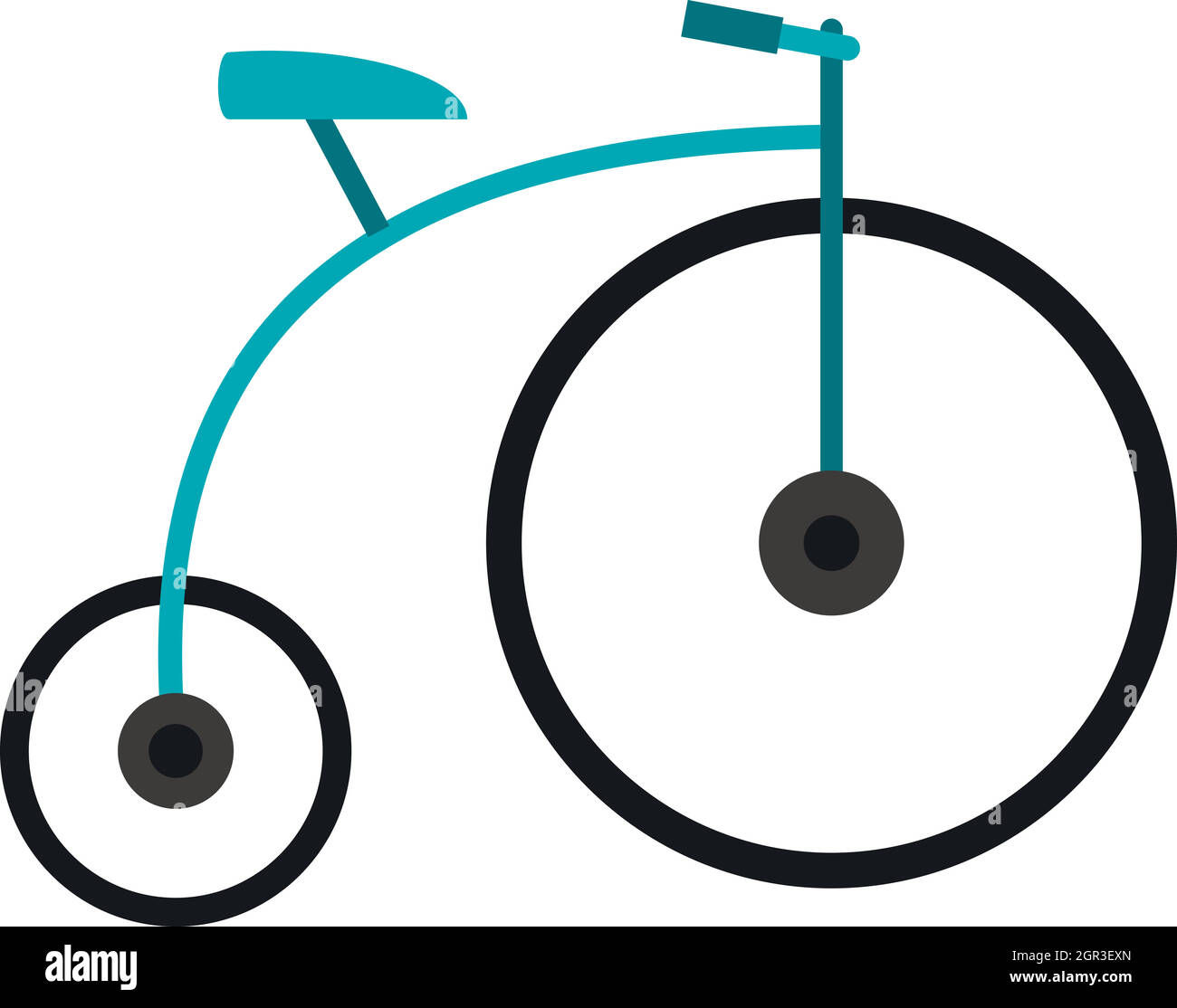 Retro-Bike Symbol, flachen Stil Stock Vektor