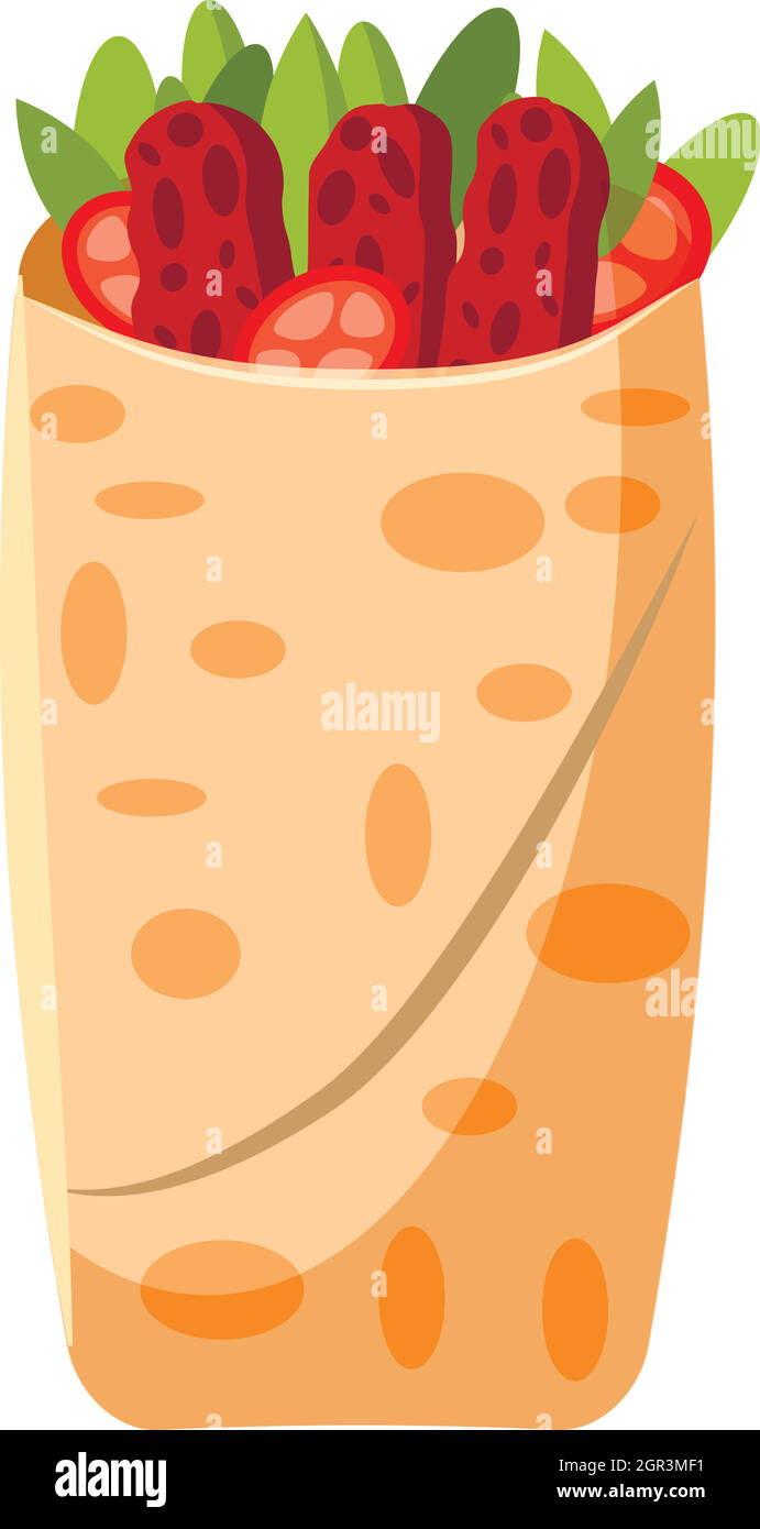 Döner-Symbol im Cartoon-Stil Stock Vektor