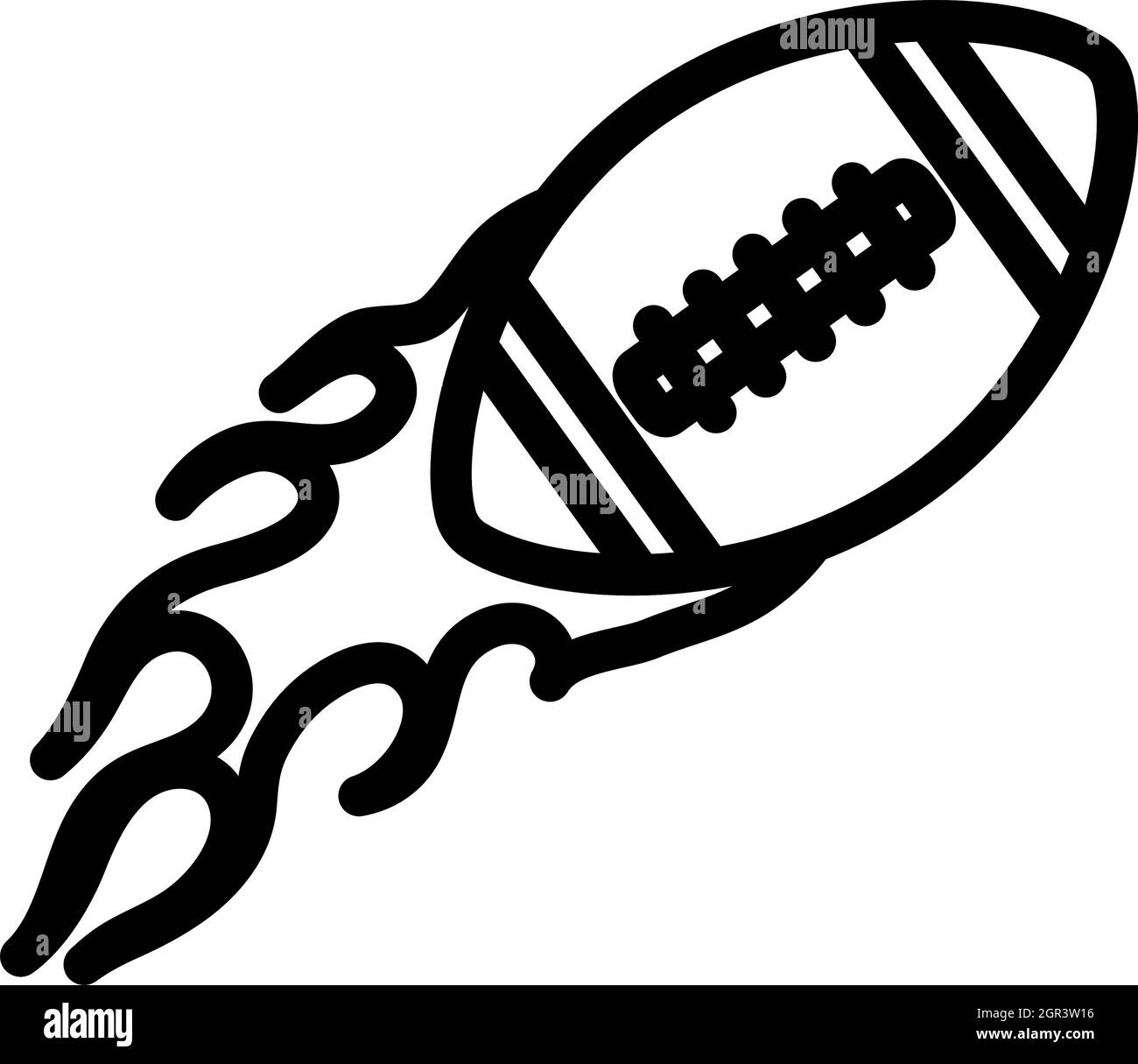 American Football Fire Ball-Symbol Stock Vektor