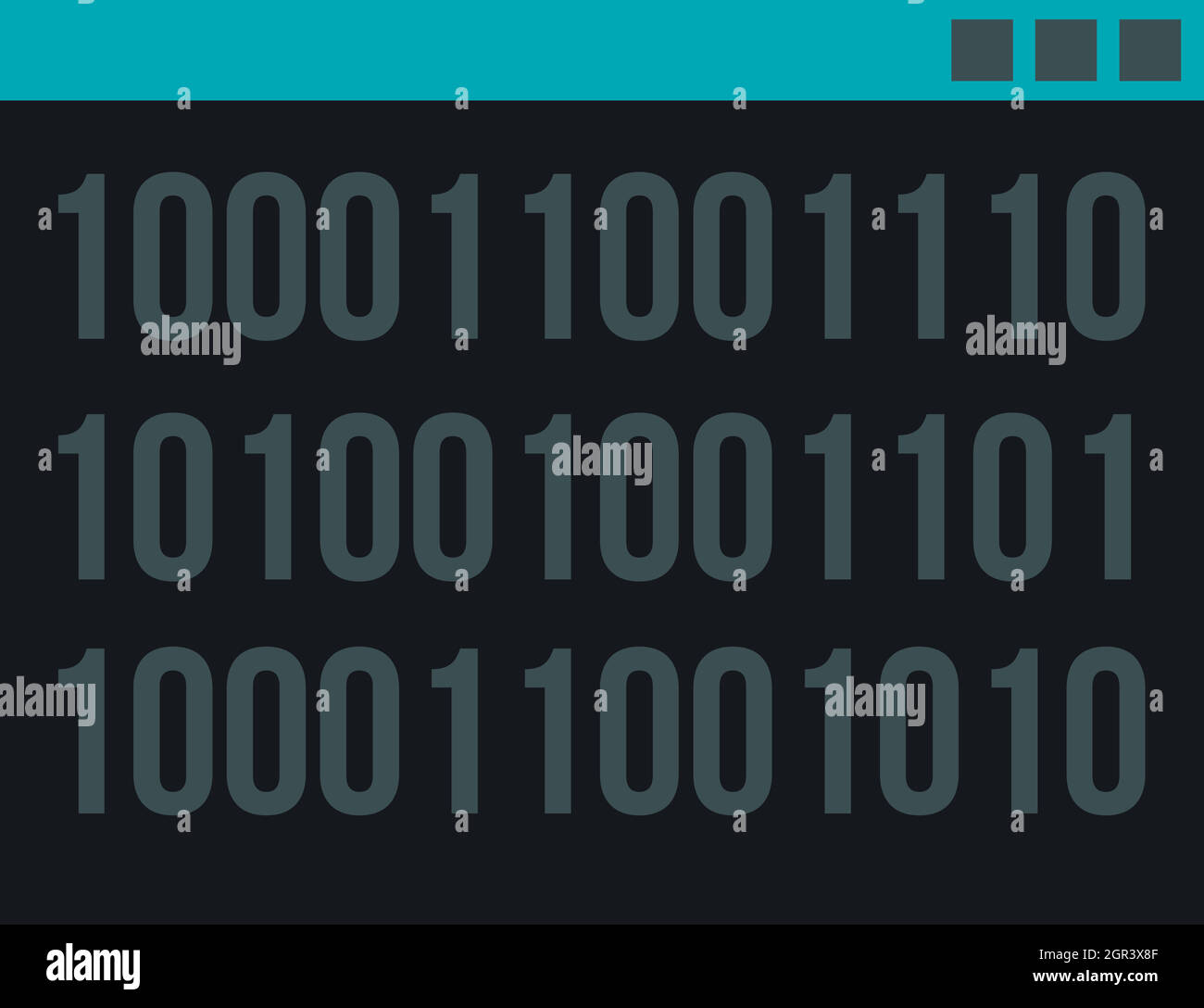 Binär-Code am Bildschirm-Symbol, flachen Stil Stock Vektor