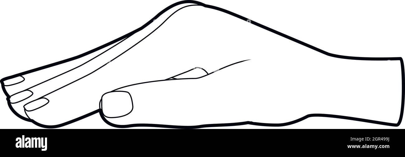 Schützende Hand Symbol, outline Style Stock Vektor