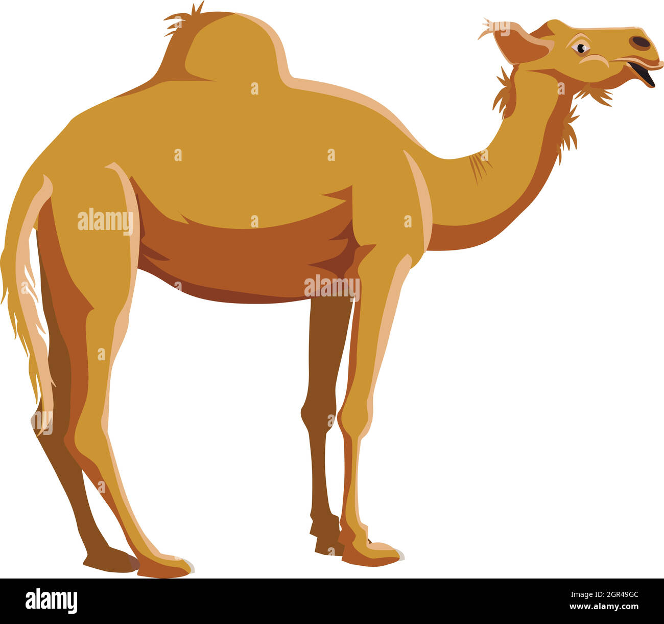 Kamel-Symbol im Cartoon-Stil Stock Vektor