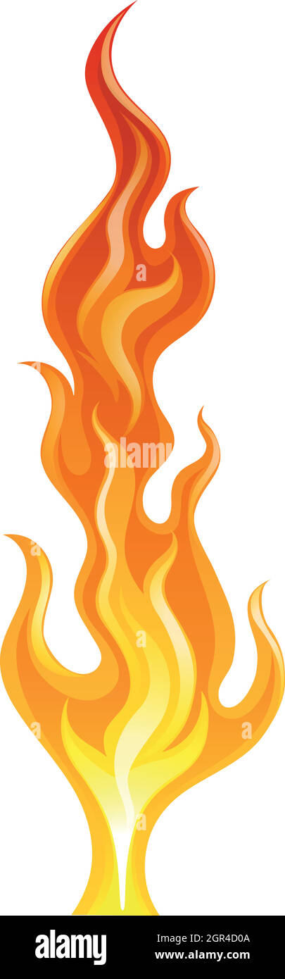 Eine Flamme Stock Vektor