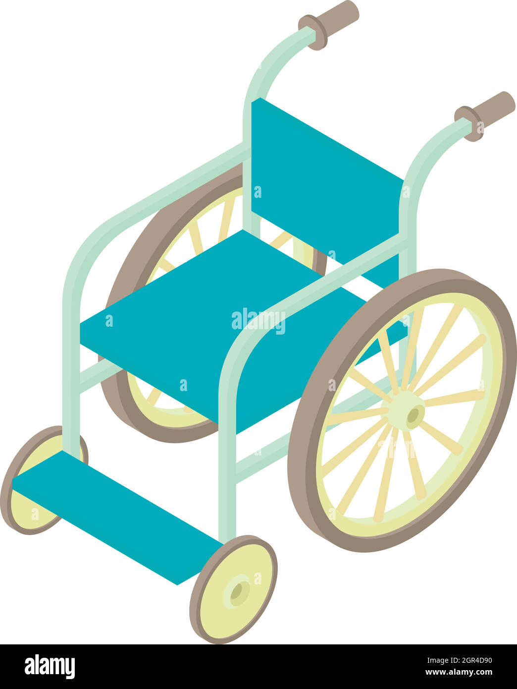 Rollstuhl-Symbol im Cartoon-Stil Stock Vektor