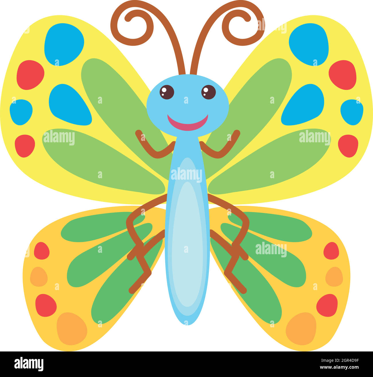 Schmetterling mit bunten Flügeln Stock Vektor