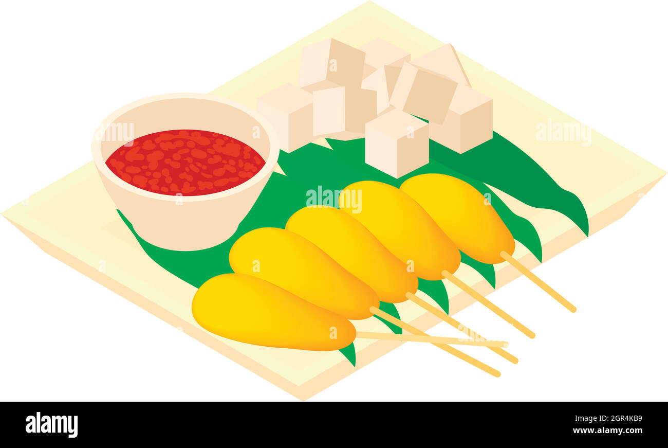 Singapur essen Symbol, Cartoon Stil Stock Vektor