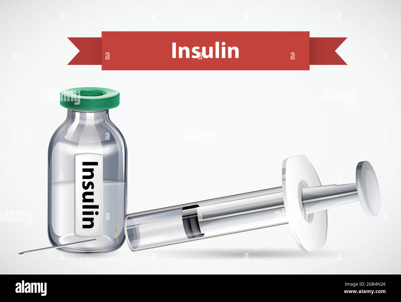 Ein Insulin auf weißem Hintergrund Stock Vektor