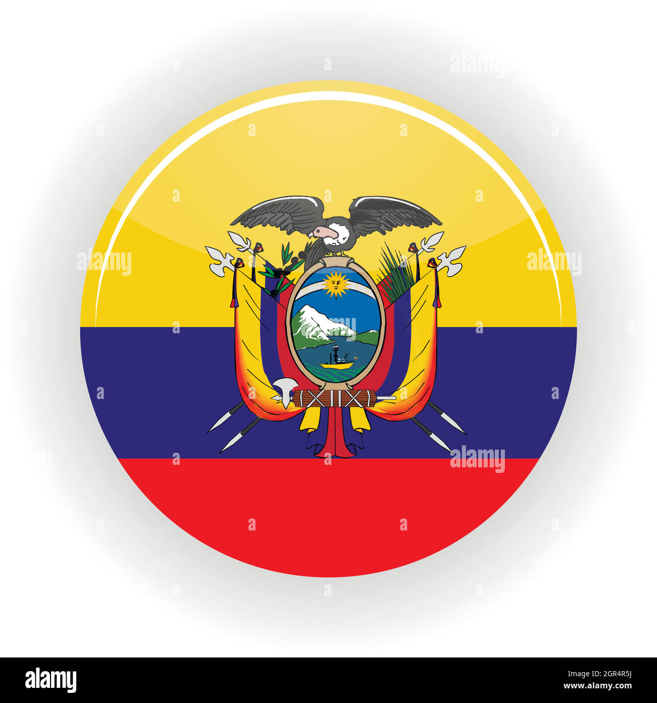 Ecuador Symbol Kreis Stock Vektor