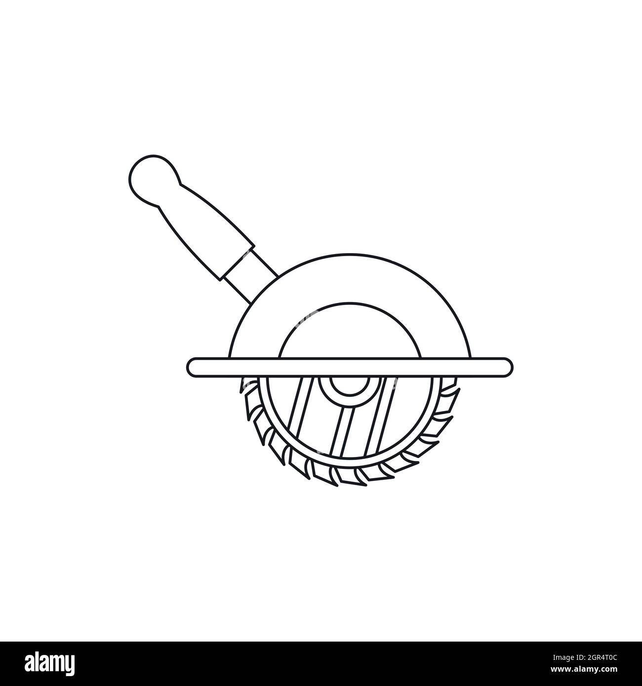 Kreissäge Symbol, outline Style Stock Vektor