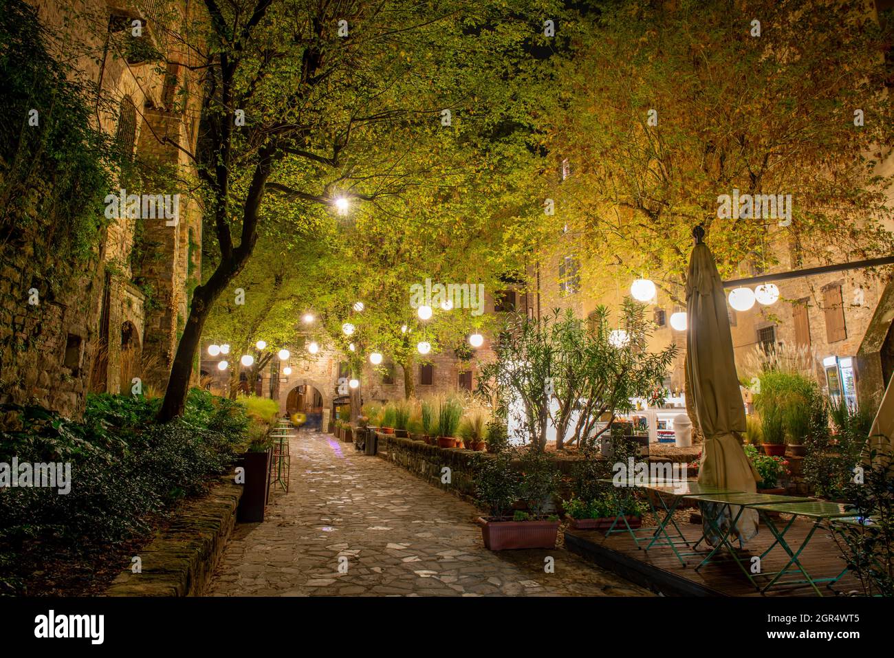 Altes öffentliches Waschhaus in Bergamo Stockfoto