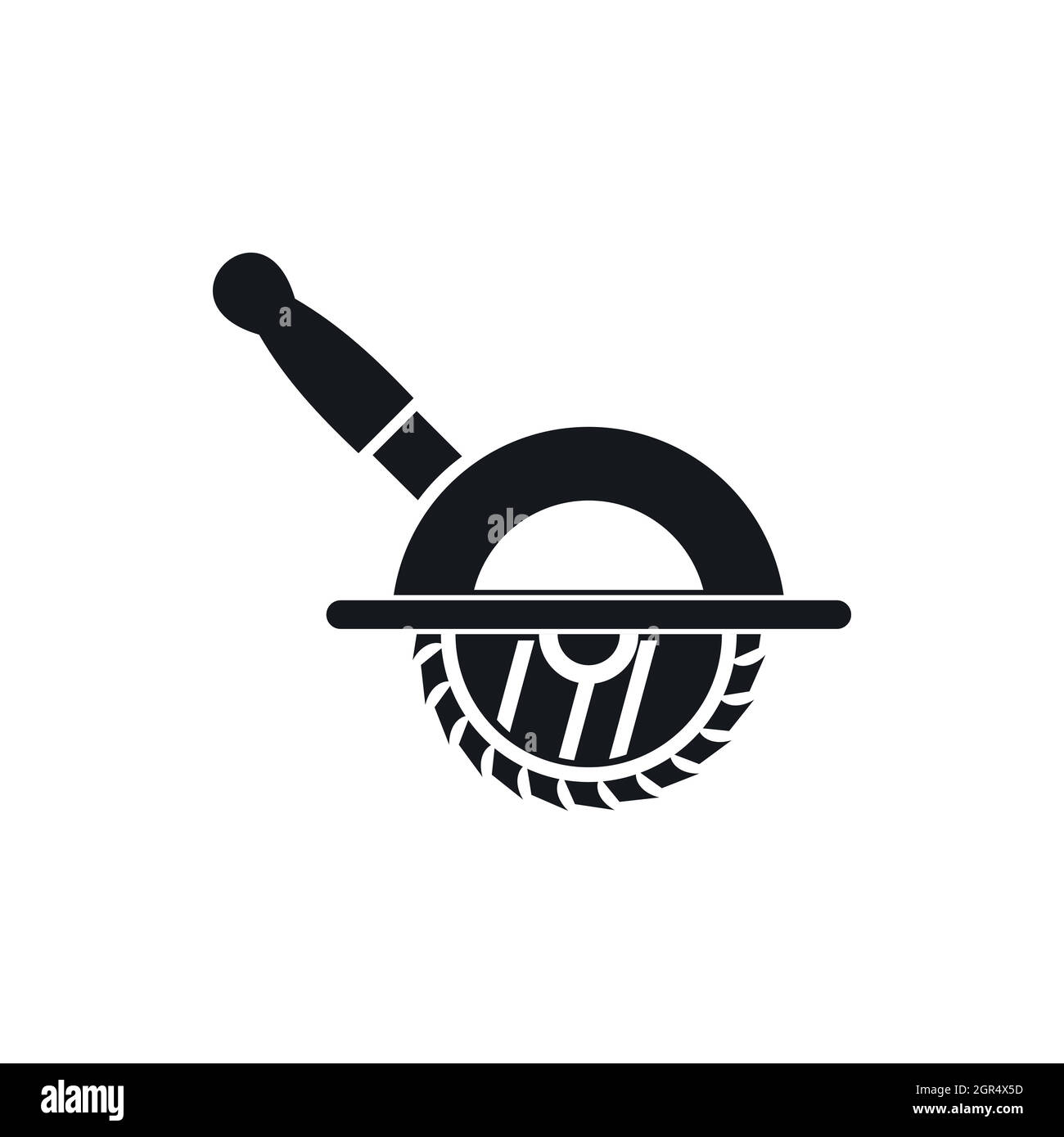 Kreissäge-Symbol, einfachen Stil Stock Vektor