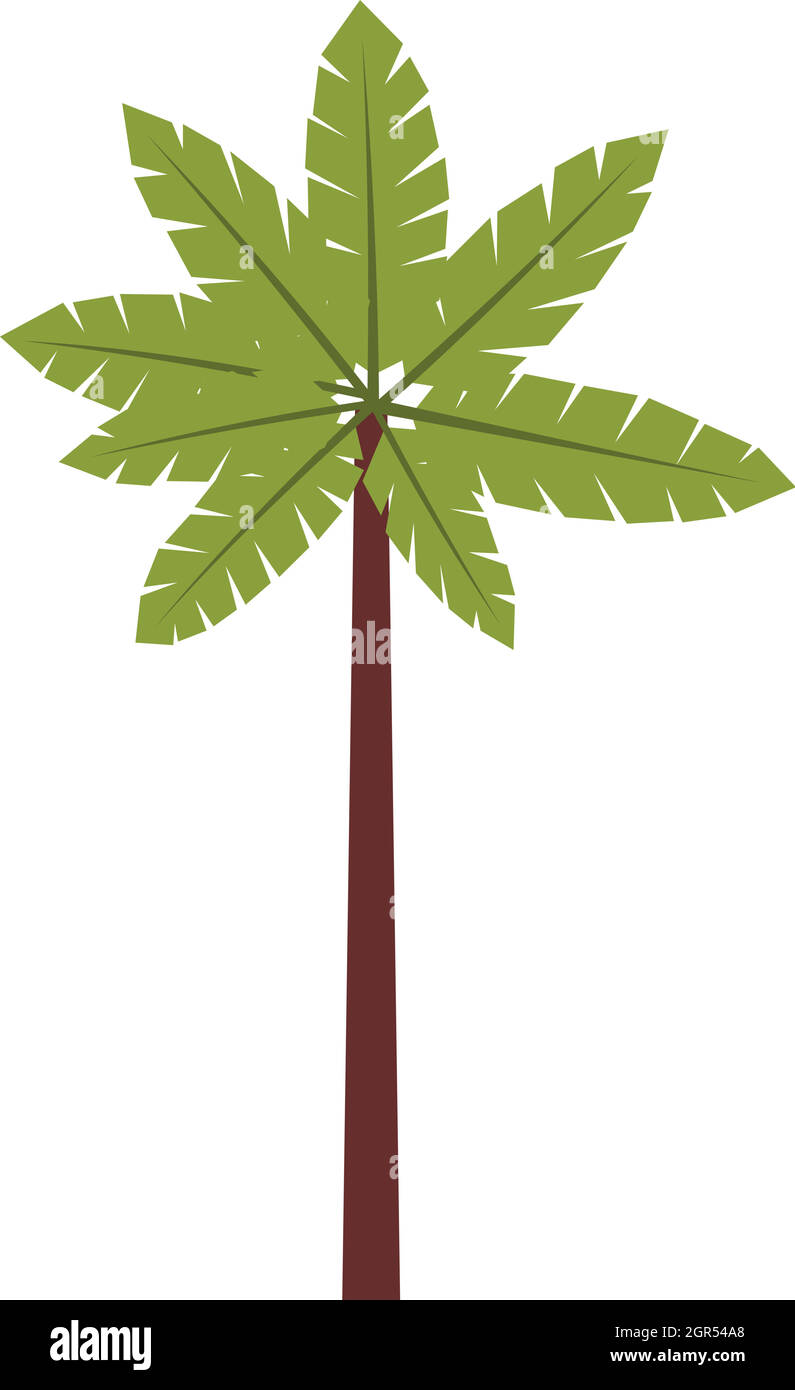 Palm-Gehölz-Symbol, flachen Stil Stock Vektor