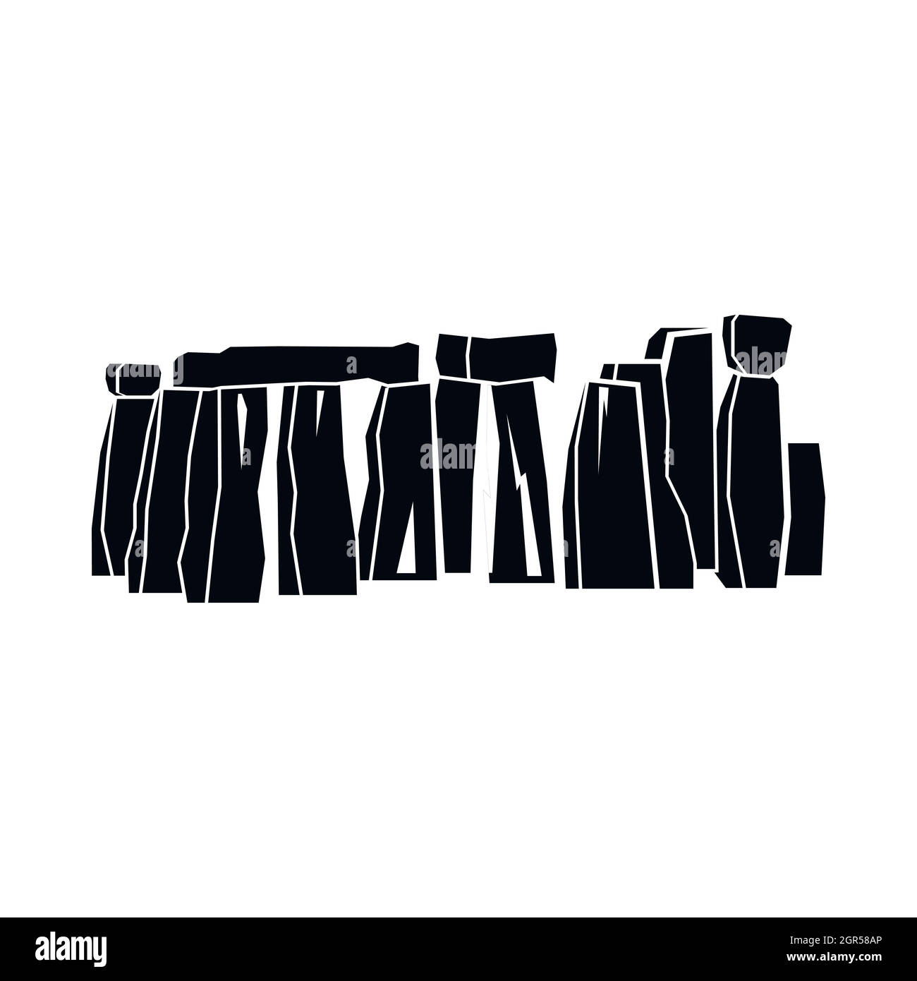 Stonehenge-Symbol, einfachen Stil Stock Vektor