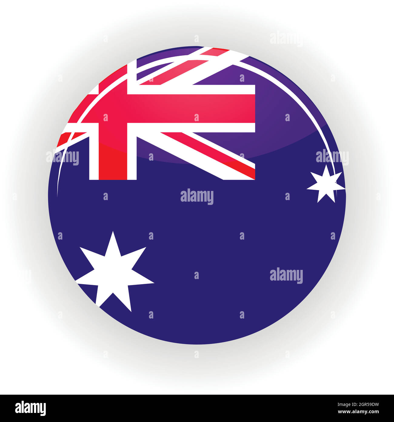 Australien-Symbol Kreis Stock Vektor