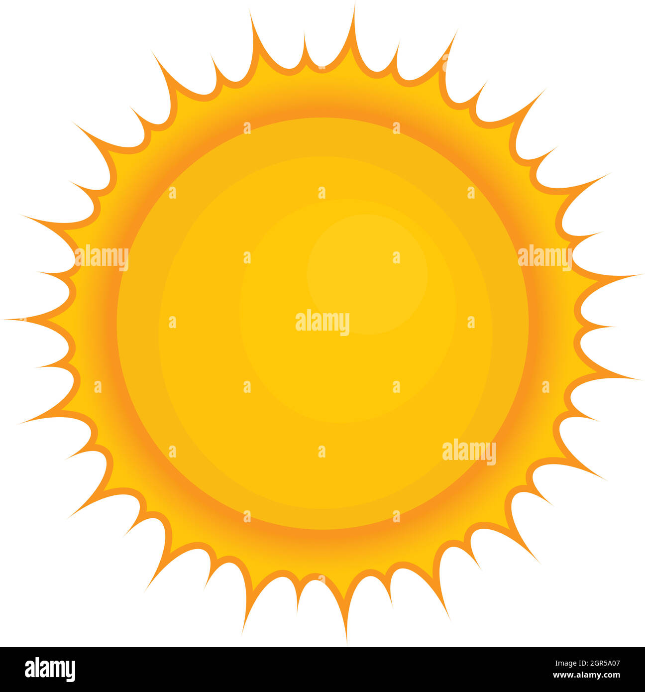 Sonnensymbol, Cartoon-Stil Stock Vektor