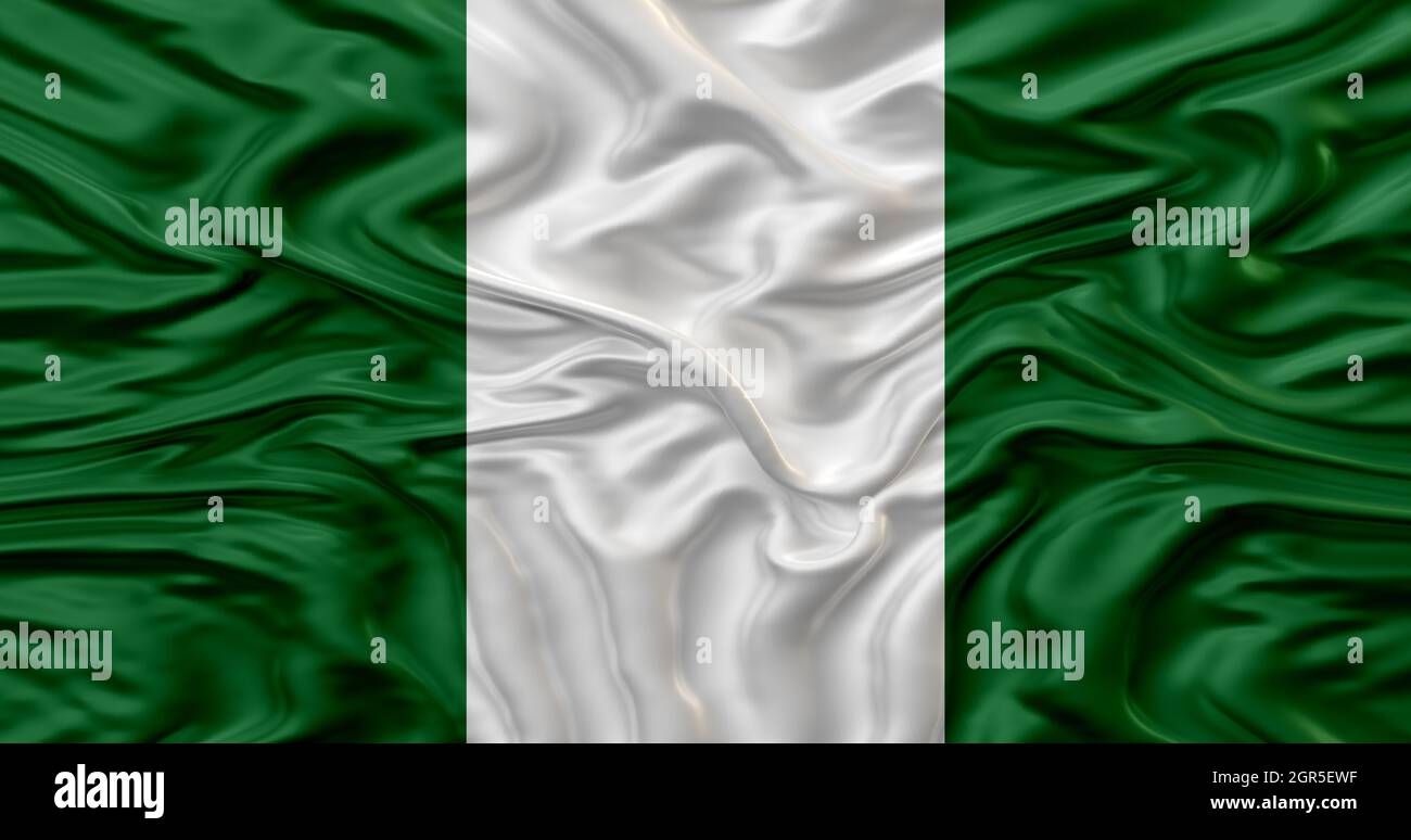 Nigeria Flagge und militärisches Konzept Stockfoto