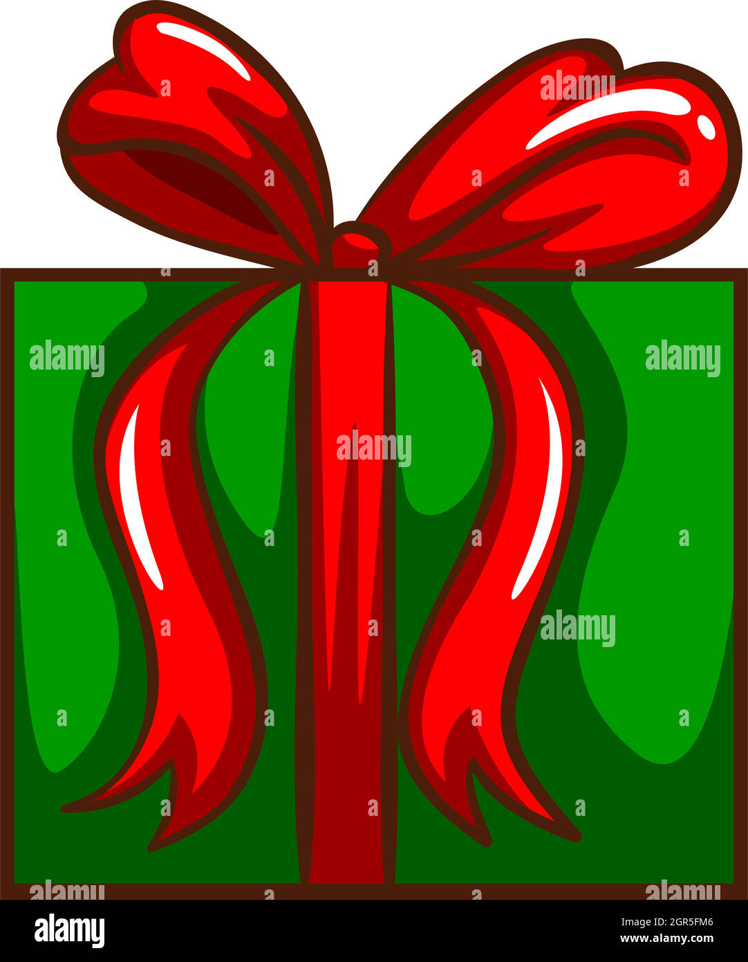 Eine farbige Skizze eines weihnachtsgeschenks Stock Vektor