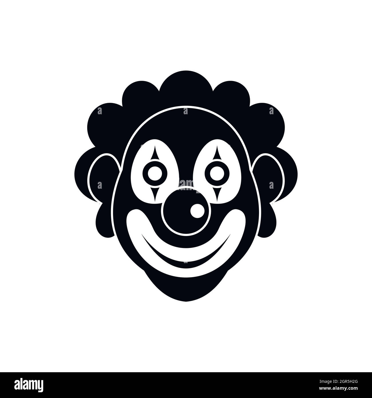 Clown-Symbol, einfachen Stil Stock Vektor