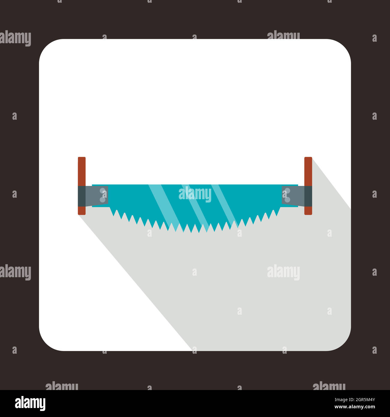 Zwei-Mann sah flach Stil-Ikone Stock Vektor