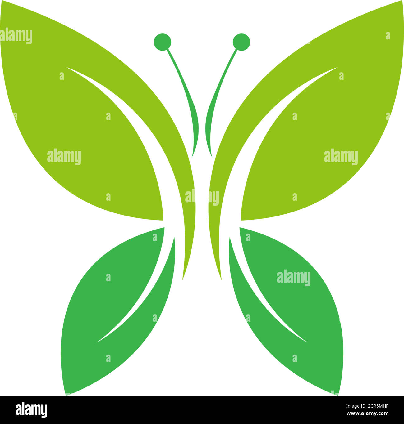 Schmetterling Symbol Logo Design Konzept Vorlage Illustration Stock Vektor