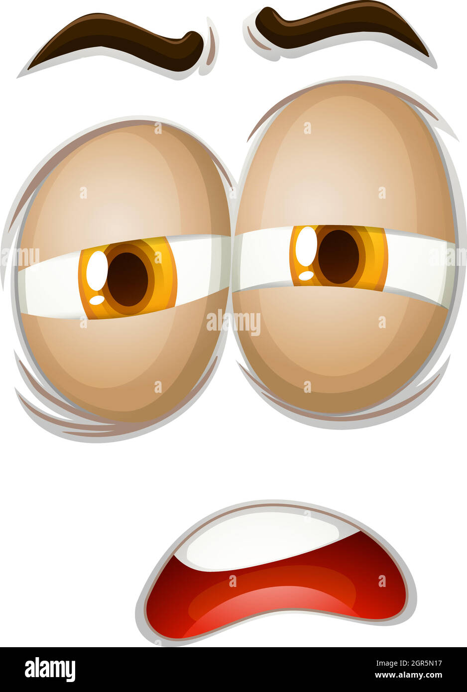 Trauriges Emoticon auf weißem Hintergrund Stock Vektor Trauriges Emoticon auf weißem Hintergrund Stock Vektor