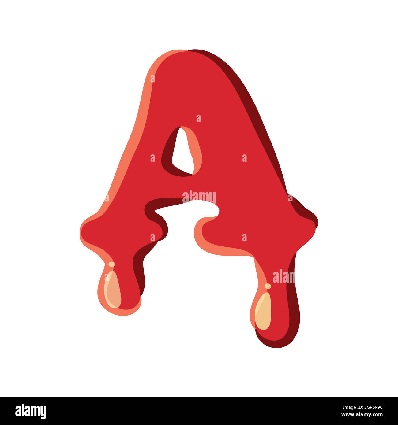 Einen Brief isoliert auf weißem Hintergrund Stock Vektor