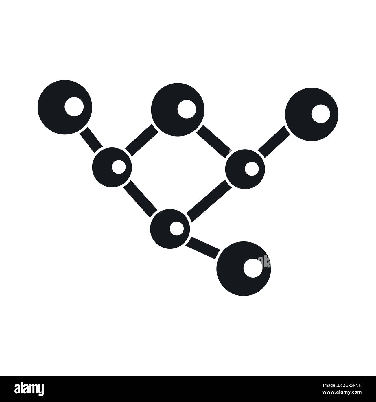 Molekülstruktur Symbol, einfachen Stil Stock Vektor