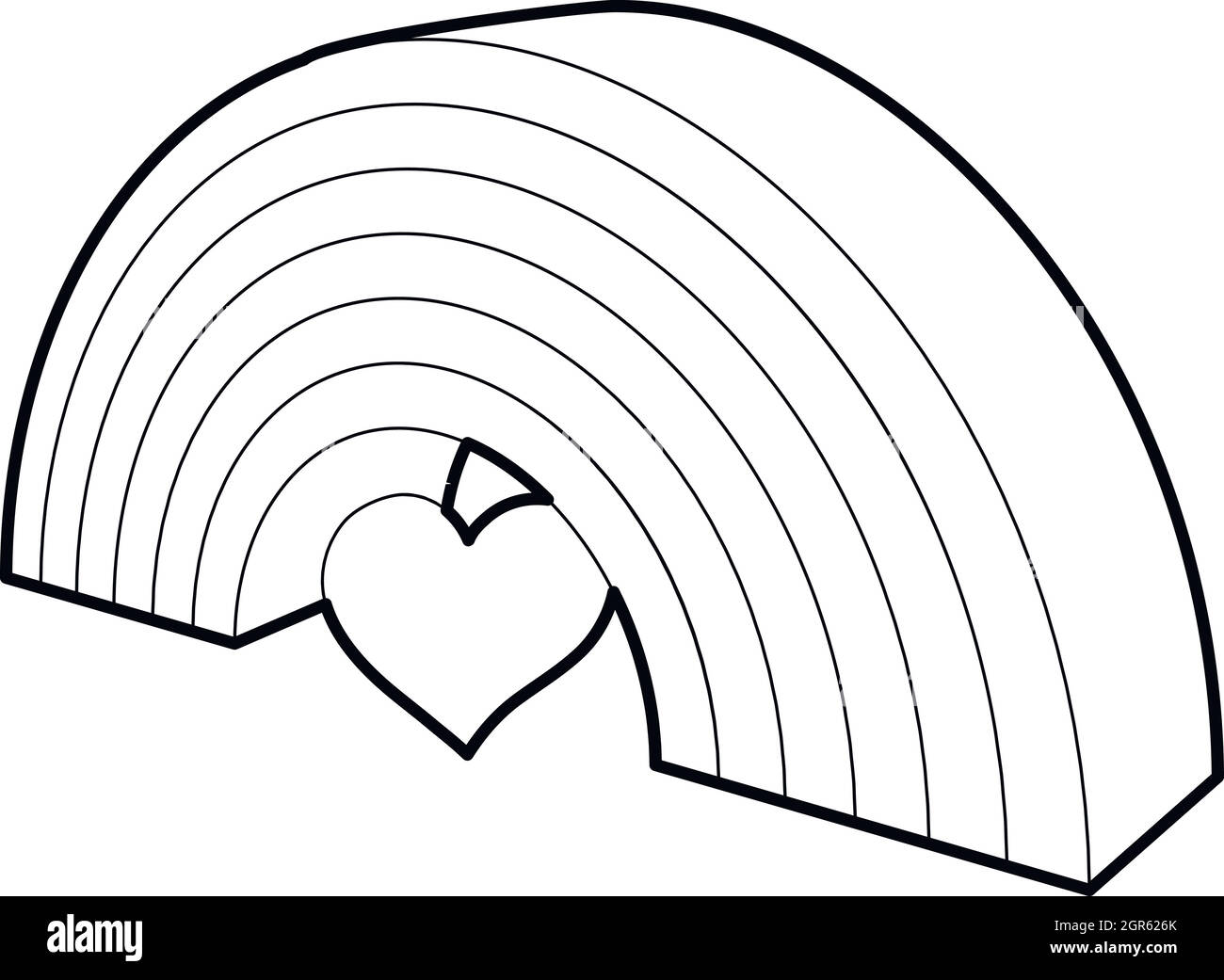 Rainbow, die homosexuelle Minderheit Symbol, outline Style Stock Vektor