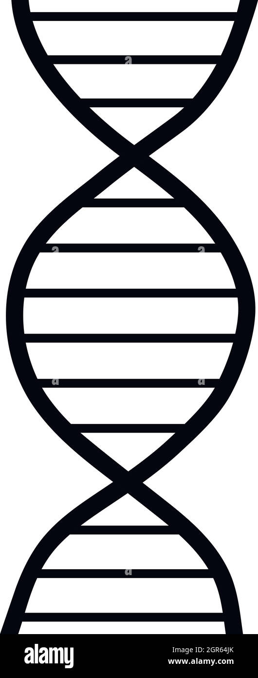 DNA-Strang-Symbol, einfachen Stil Stock Vektor