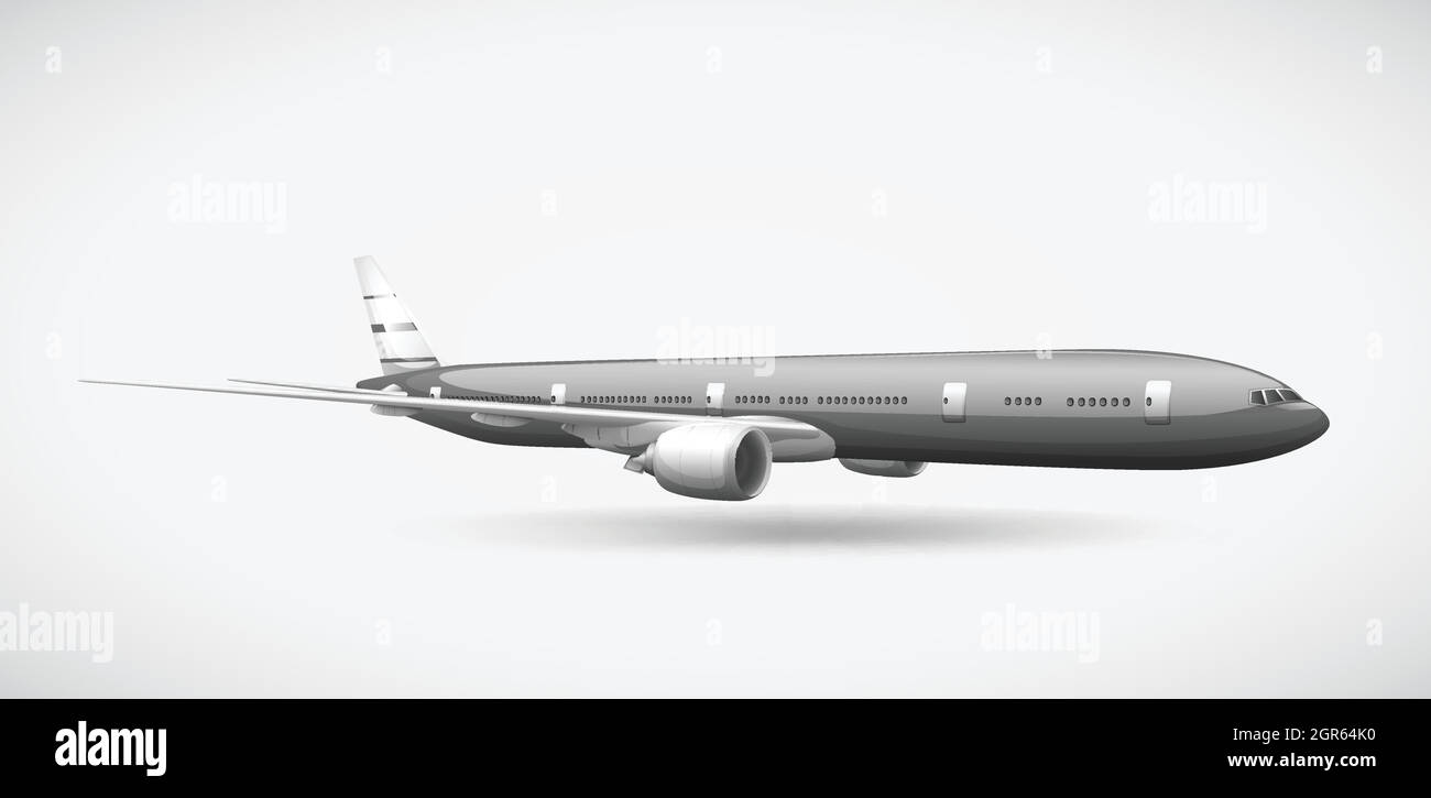 Ein Passagierflugzeug Stock Vektor