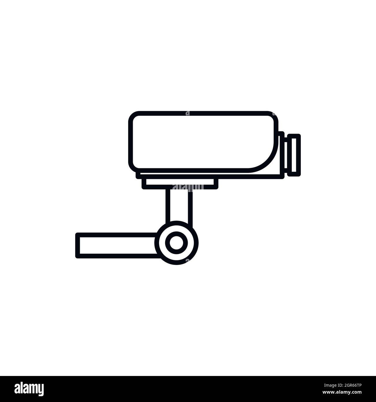 Überwachung Kamera-Symbol, Umriss-Stil Stock-Vektorgrafik - Alamy