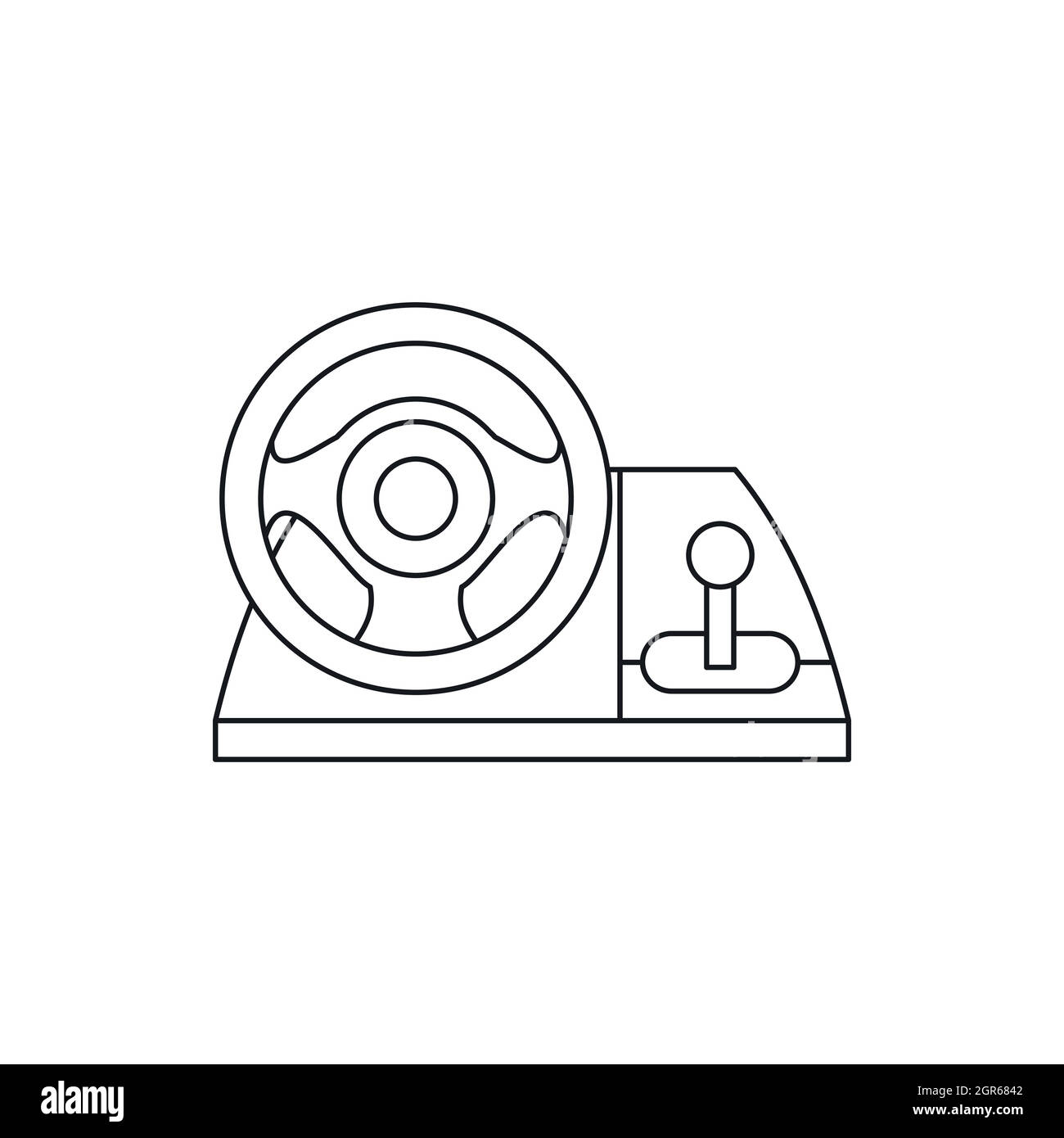 Game Controller rad Symbol, outline Style Stock Vektor