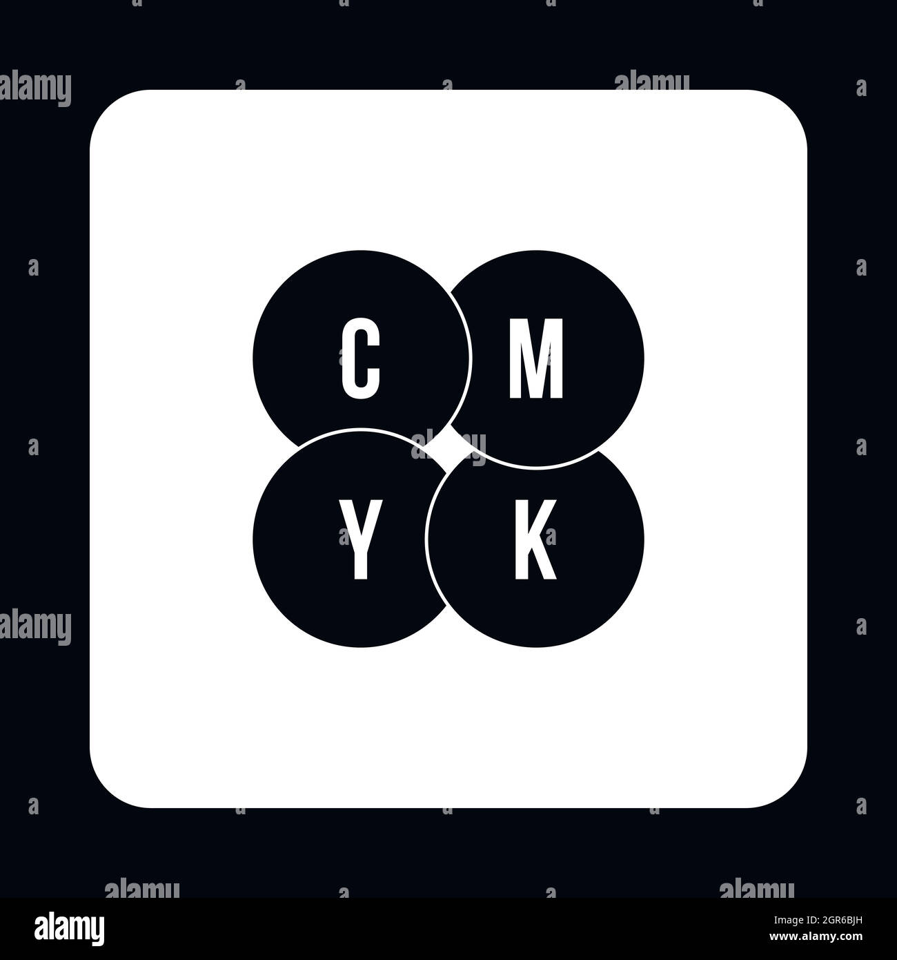 CMYK-Kreise-Symbol, einfachen Stil Stock Vektor