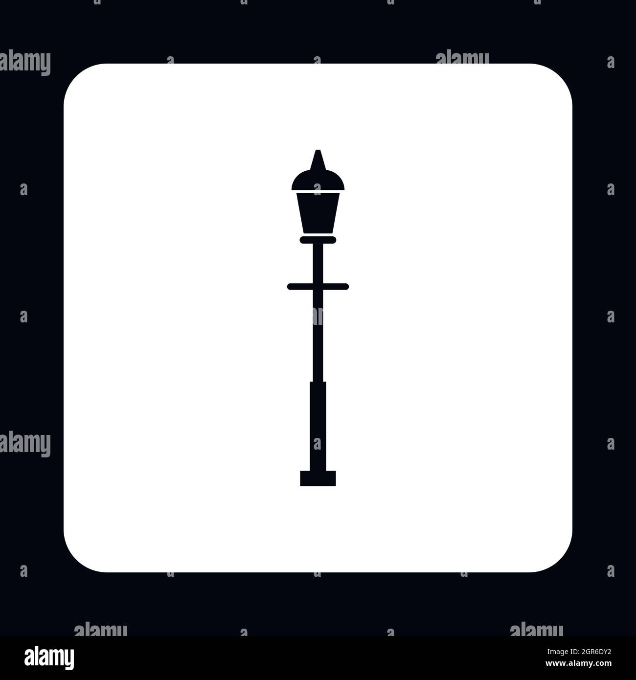 Retro-Straße Laterne Symbol, einfachen Stil Stock Vektor
