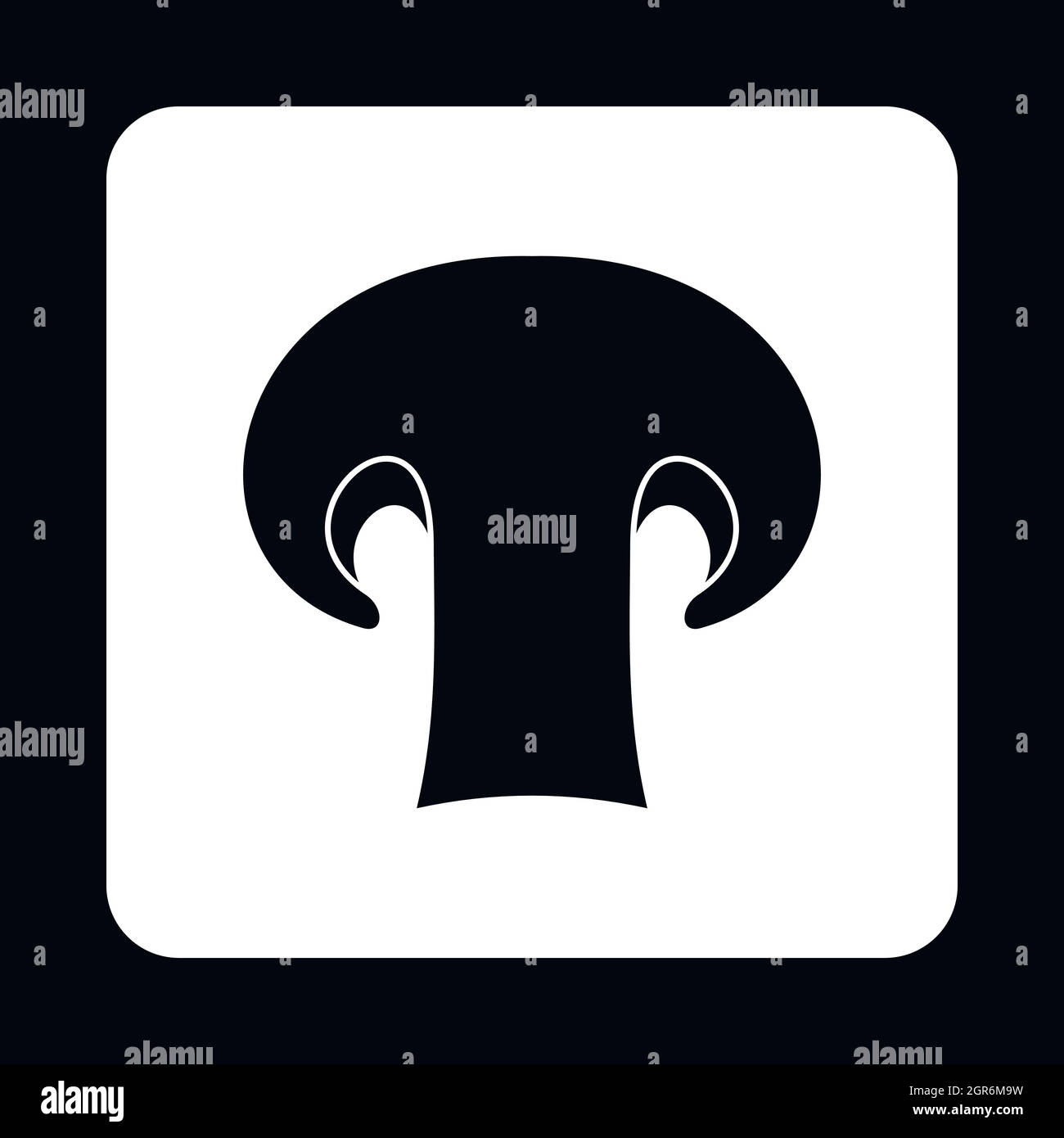 Champignon-Symbol, einfachen Stil Stock Vektor