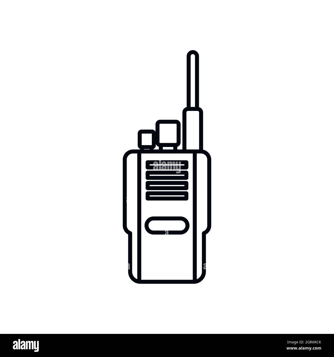 Tragbares Radio Transceiver Symbol, Umriss-Stil Stock Vektor