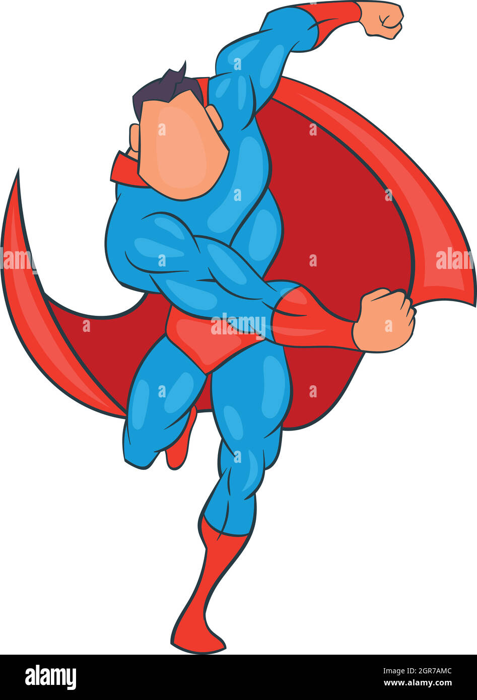 Superheld mit Cartoon-Stil-Ikone Stock Vektor