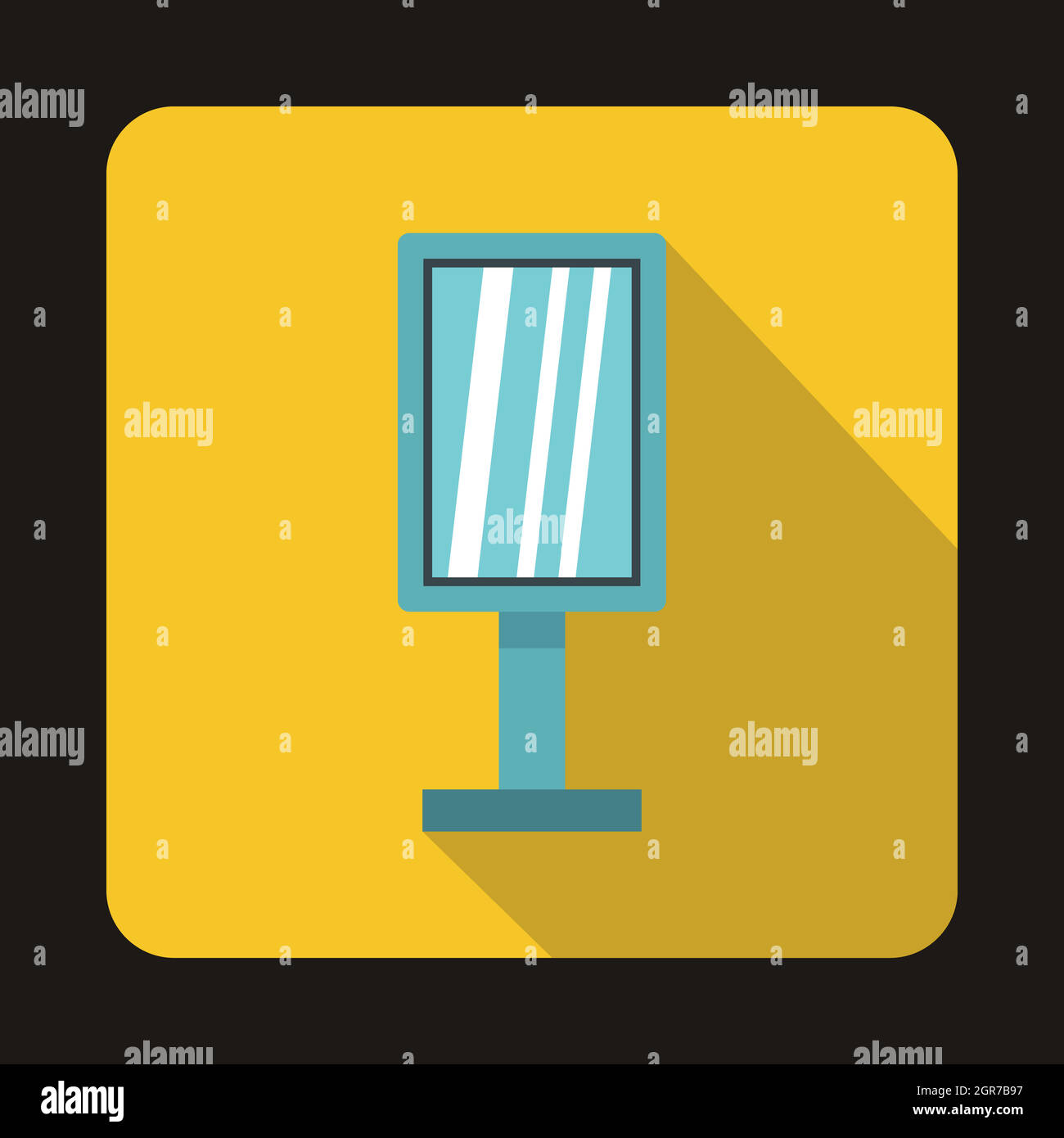 Retro-Mikrofon-Symbol, flachen Stil Stock Vektor