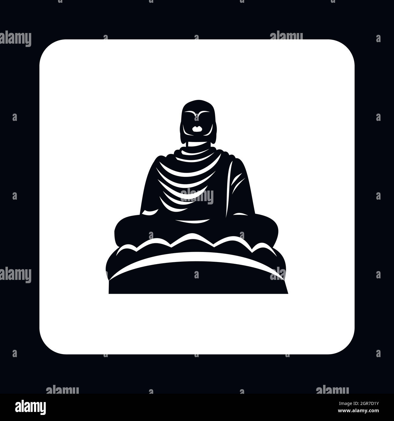 Buddha-Statue-Symbol, einfachen Stil Stock Vektor