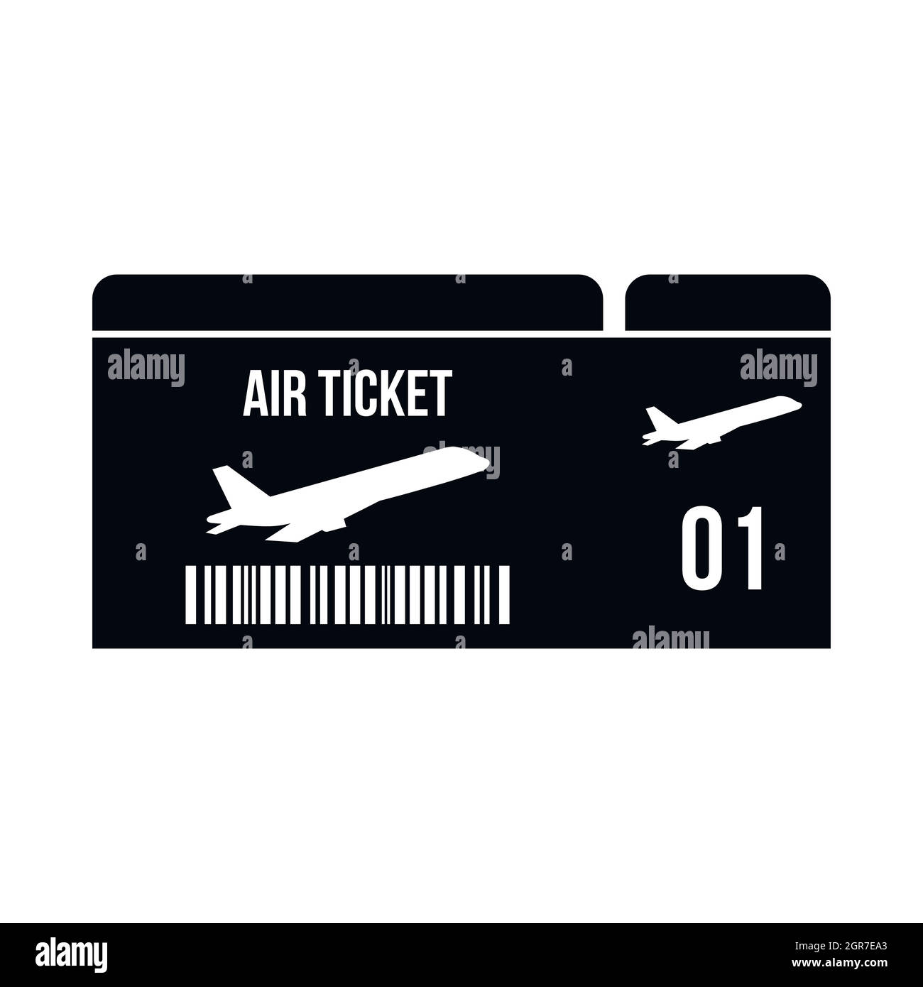 Airline Bordkarte einfach Stil-Ikone Stock Vektor
