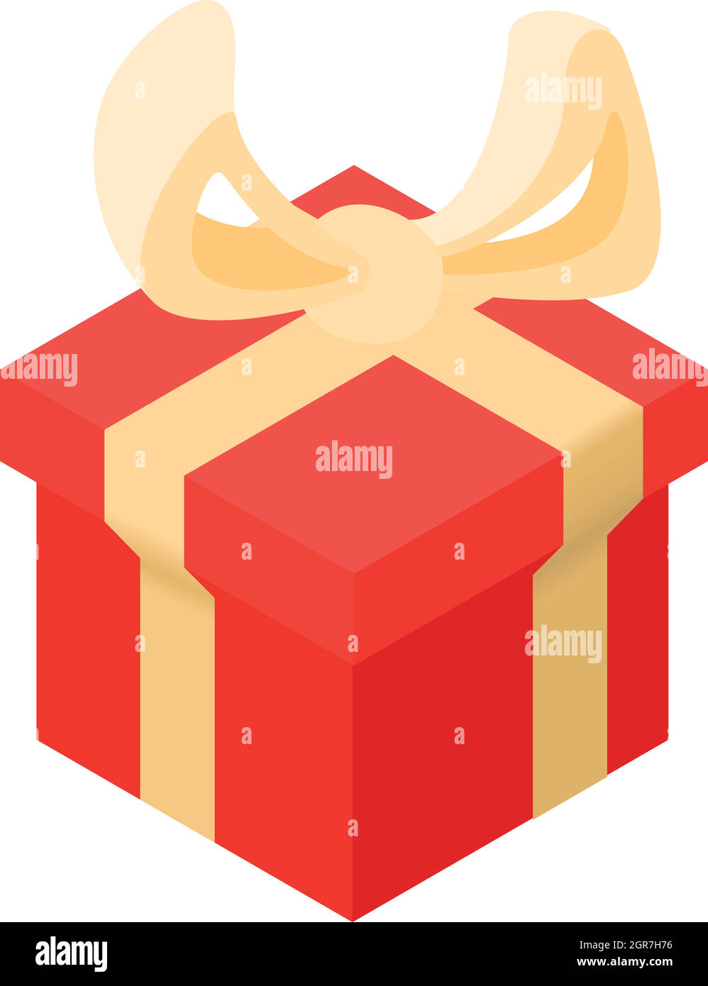 Weihnachts-Box Symbol, Cartoon-Stil Stock Vektor