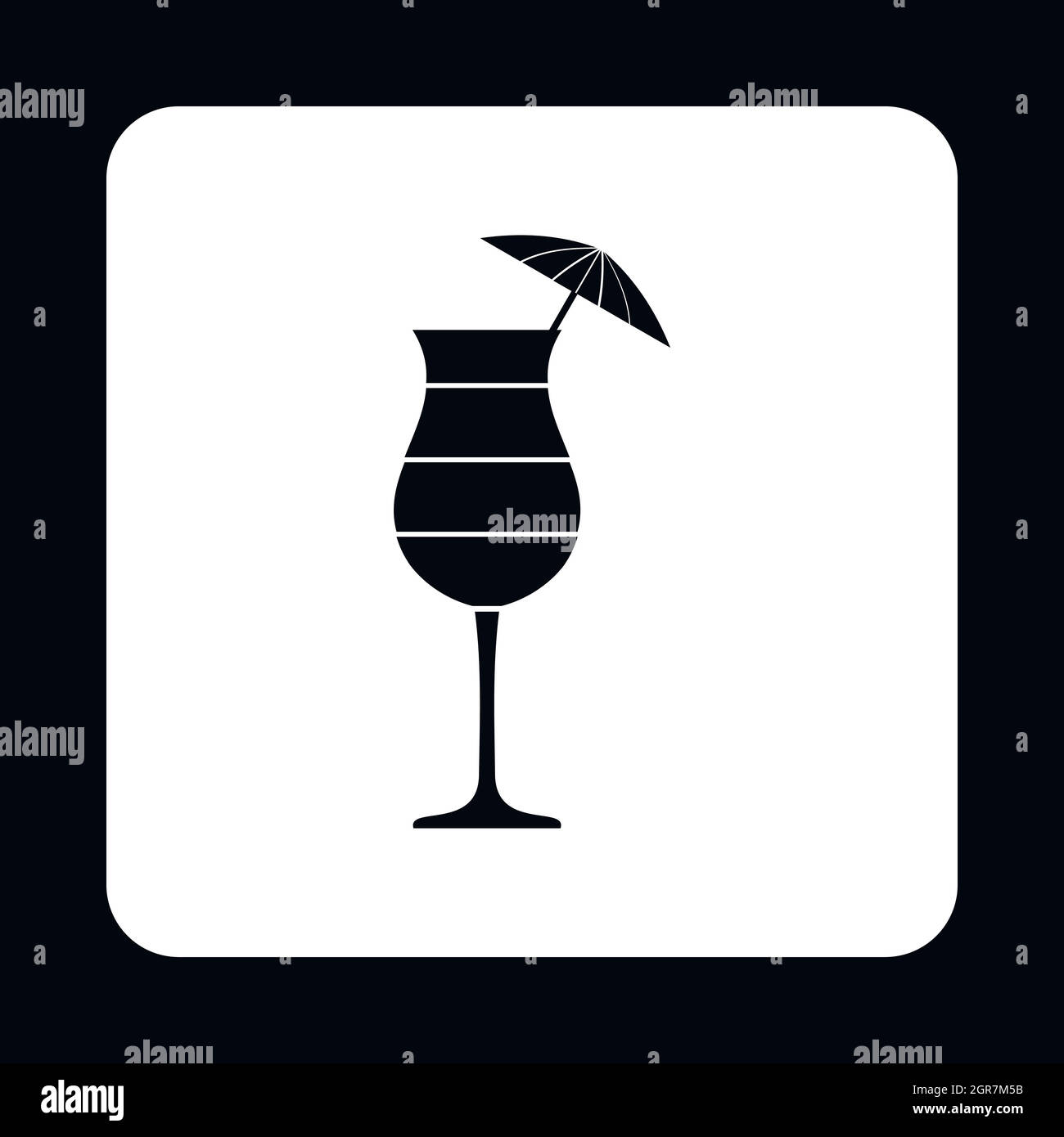 Alkoholischen cocktail Symbol, einfachen Stil Stock Vektor