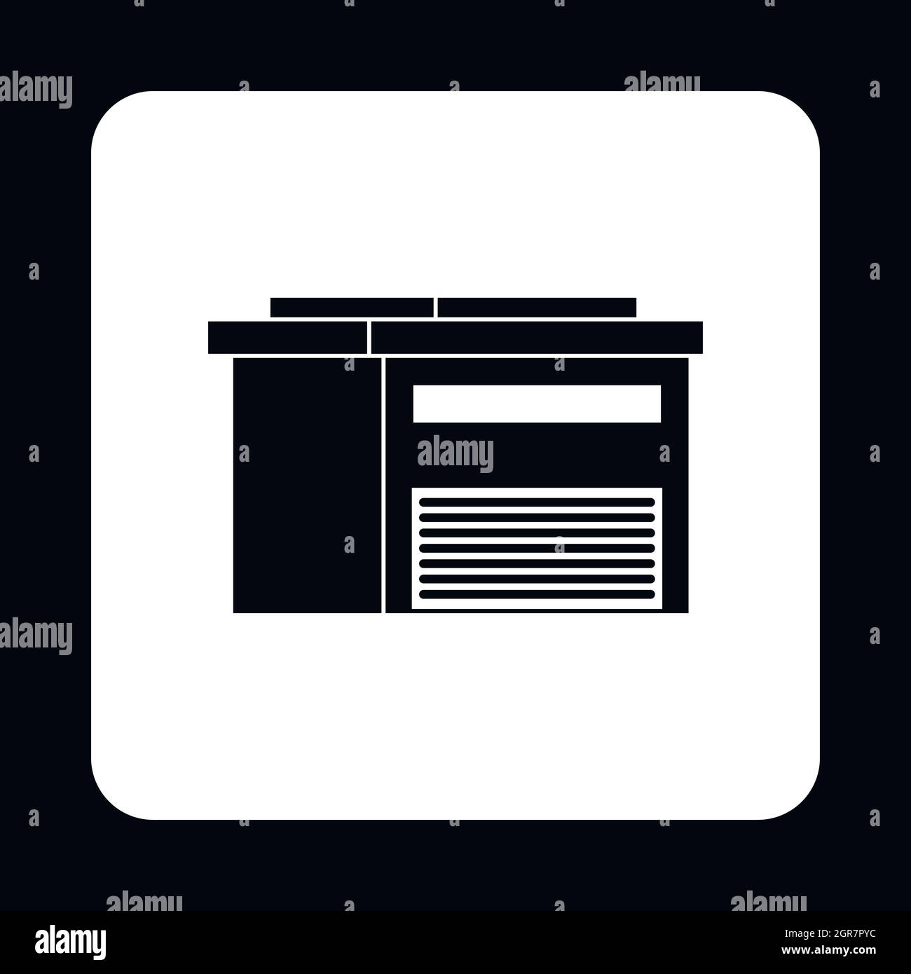 Industriegebäude-Symbol, einfachen Stil Stock Vektor